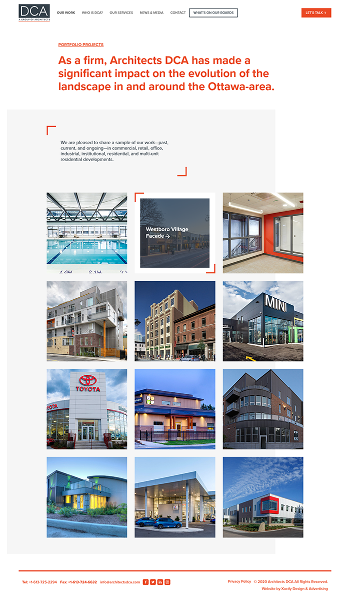 DCA, Portfolio Projects