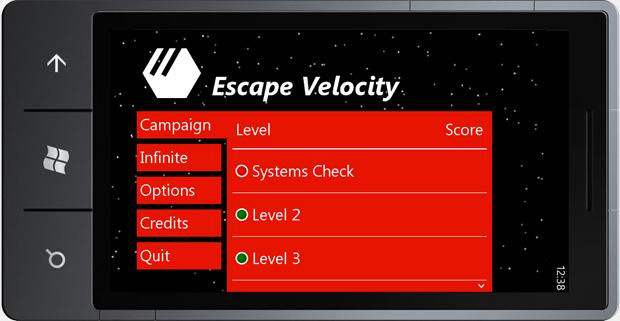 Main menu.