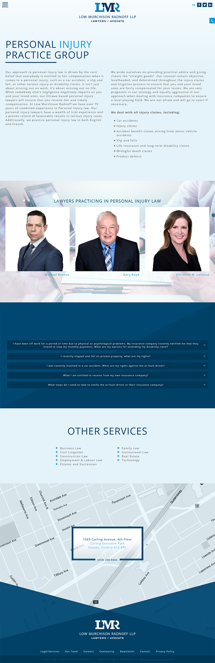 LMR, Personal Injury Page