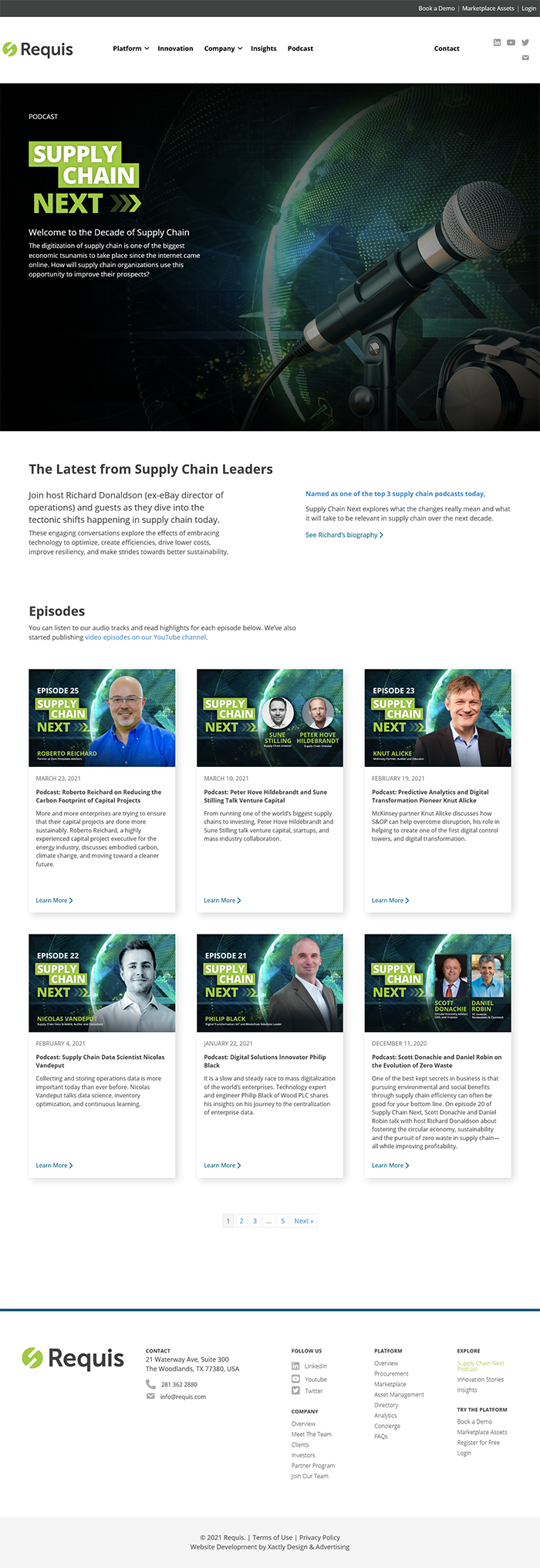 Requis, News Page
