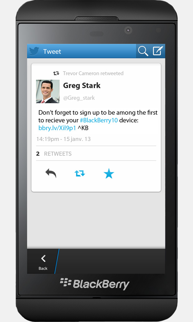 Tweet screen.