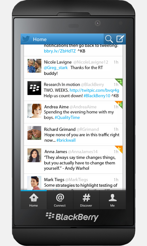 Home screen.